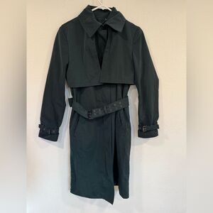 ZARA WOMAN ZW Collection Water-Repellent Trench Coat – Bottle Green – Size M